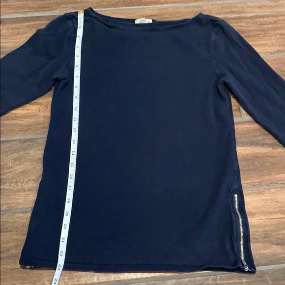 GAP Women's Small Fitted 3/4 Sleeve Shirt with Side Zippers - Picture 7 of 8